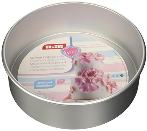 IBILI 815130 Molde Redondo Recto, Argento, 30 x 10 x 30 cm