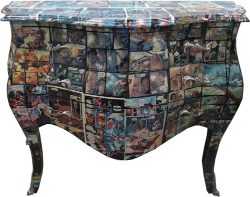 Casa Padrino Commode Baroque Comic Design 100 cm - Fait à la Main en Bois Massif Edition Limitée