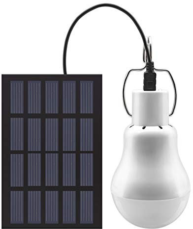 GreeSuit Solar Powered Led Light Bulb - Solar Shed Lights Portable USB Charge Shed Light with Solar Panel for Indoor Outdoor Hiking Camping Tent Fishing Lighting