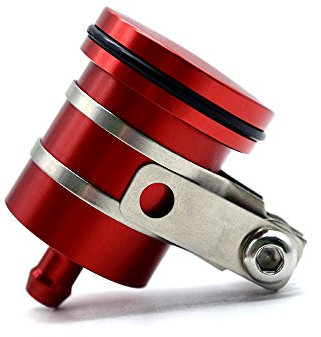 MZ-STORE Universale Serbatoio del Liquido del Freno per MT-01 MT-03 MT-07 MT07 MT-09 MT 09 MT-10 MT-125/ YZF R1 R3 R6 R25 R125 FZ1 FZ6 FZ8/ TMAX 500 TMAX 530 XP 530 XP 500(Rosso)