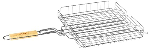 AC-Déco Grille Panier pour Barbecue - 34 x 31 cm - Métal chromé