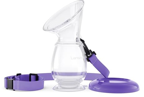 Lansinoh Extractor de leche manual de silicona para madres lactantes