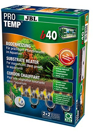 JBL 6041200 JBL ProTemp b40 II, Bodenheizung für Süßwasser-Aquarien, Für Aquarien von 200-400 l, Weiß/Schwarz
