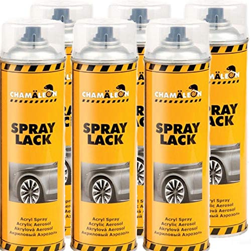 Chamäleon KLARLACK 6 x 500ml 1K SPRAY SPRAYLACK REPARATUR ACRYL HS LACK SPOT