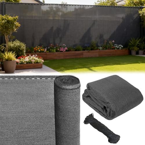 BB Sport Sichtschutz 1.2m x 10m Grey Zaunblende 150 g/m² Schattiernetz Tennisblende inkl. Nylonkordel UV-resistent reißfest windfest 7 Jahre Garantie auf Material*
