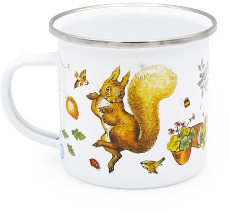 Peter Rabbit Enamel Mug, White, 1 Count (Pack of 1)