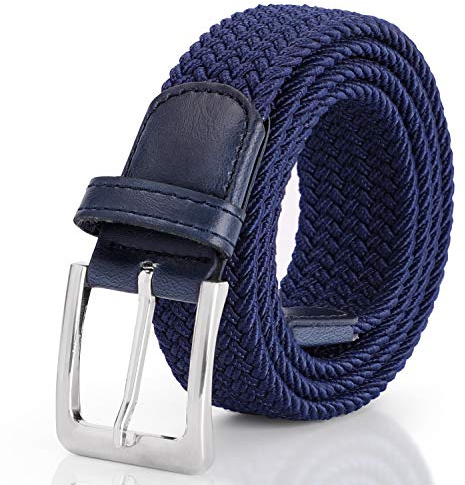 XIAOWU Braided Elastic Belt for Men, Stretch Woven Belt for Jeans Unisex Casual Belt