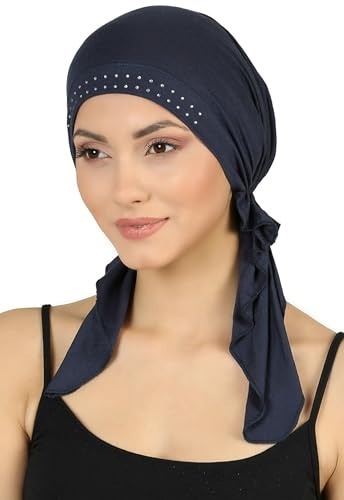 Deresina vorgebundenes Chemo-Bandana für Frauen – Weicher Bambusturban & Kopftuch bei Haarausfall & Alopezie – Atmungsaktive Kopfbedeckung