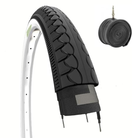 COPERTONE 26 X 1.50 (40-559) + CAMERA D’ARIA PNEUMATICO BIANCONERO CITY BIKE TREKKING BICI IBRIDA STRADALE