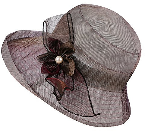 Damenhut Sommer Damen Sonnenhut Faltbar Strandhut Sonnenschutz breiter Krempe Sommerhut mit Blume UV-Schutz Sommermütze Freizeithut Urlaub Strandmütze für Reise Strand Outdoor Party Hochzeit