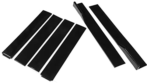 Falda Lateral Universal de 6 Uds, Faldas Laterales Inferiores de Coche KIMISS ABS Línea Inferior Exterior Flexible para Automóvil (negro)