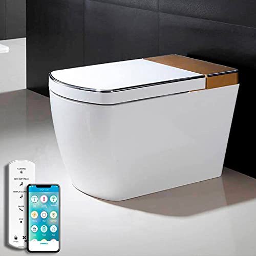 Inodoro Inteligente de Estilo Japonés Gifu | Limpieza con chorro de agua | Secado aire caliente | Mando a distancia y app | Descarga automática | Asiento calefactable.