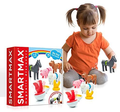 Smartmax Magnete - My First Farm Animals | Bellz Magnetspiel | Magnetbausteine Ab 2 Jahre | Magnet Bausteine Für Kinder | Magnetische Bausteine | Kinderspiele Ab 2 Jahre
