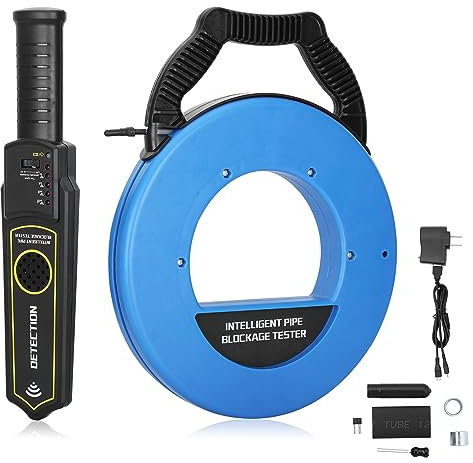 Pipe Locator Underground Pipe Blockage Detector Locators Water Pipe Wall Scanner,Water Pipe Locator Pipeline Underground Diagnostic,Blocking Clogging Scanner for Concrete PVC Water Pipes