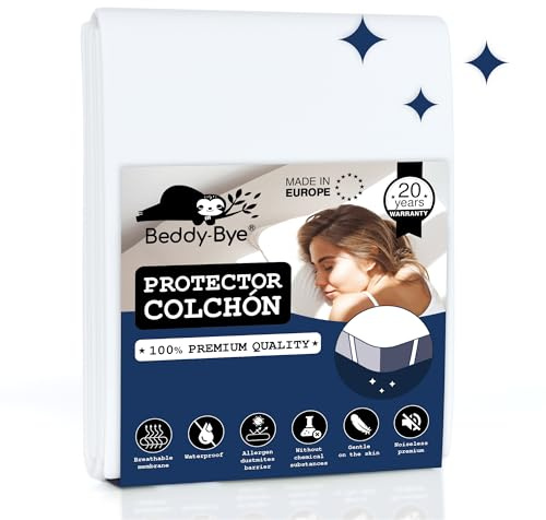 Matratzenschoner 100x200 Made in EU und Oeko-Tex® Zertifiziert von Beddy-Bye® - Wasserdicht und Atmungsaktiv - Inkontinenzunterlage Waschbar mit 4 Elastischen Ecken Umweltfreundlich