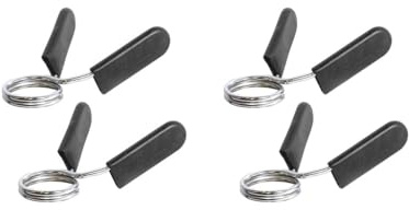 Mealoodiousmusea 2 set 2 Pieces Barbell Spring Clamps Workout Weightlifting Fitness Quick Release Weight Bar Locks Clips, 25mm, black silver