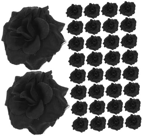 PRETYZOOM 250stücke Schwarze Kunst-rosenköpfe Aus Seide Für Hochzeitsdekoration Bastelprojekte Hüte Kleidung Und Alben Lebensechte Duftfreie Blüten Für Feierlichkeiten