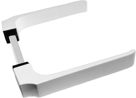 Sivenci - Ensemble de Poignées Sans Rosace pour Portes | Poignée pour Porte (Ensemble) | Réversible Ambidextre | Carré de 8 mm | Aluminium | Laqué Blanc