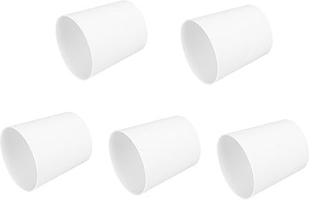 FUNOMOCYA 5stücke Kreatives Kleine Runde Plastiktöpfe Weiße Pflanztöpfe Für Zimmerpflanzen Leichte Blumentöpfe Für Sukkulenten Und Dekoration Kompakt Und Vielseitig Einsetzbar
