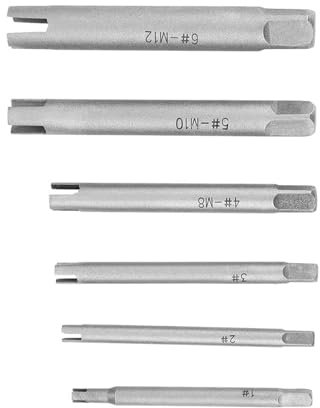 Gewindebohrer-Ausdreher-Set, Wasserhahn-Ausdreher-Set, Hochgeschwindigkeitsstahl, Abisolierter Schraubenkopf-Entferner für den Industriellen Einsatz, Haushaltsreparatur (6PCS)
