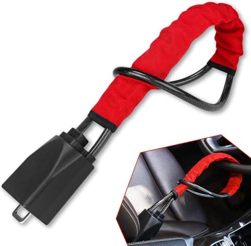 TaoieWkolt Auto Lenkradschloss Lenkrad Für Vw Beetle 2008-2012,Wegfahrsperre Auto Sicherheit Versenkbarer,C-Red
