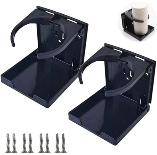 Roysmart Getränkehalter Auto, 2 Stück Klappbar Getränkehalter Dosenhalter, Flaschenhalter Boot Zubehör Tassenhalter Für Wohnmobil, Yacht, Van, LKW, Haus