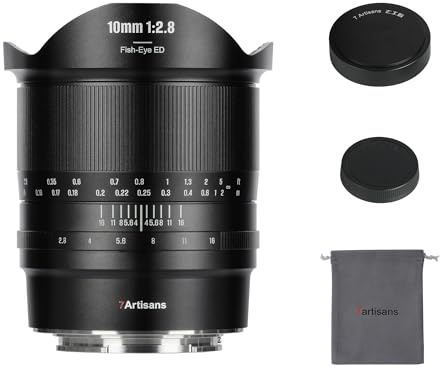 7artisans 10mm F2.8 II Full Frame Ultra Wide Angle Fisheye Lens 185°Manual Focus for Leica/Panasonic/Sigma L Serise Mirrorless Camera