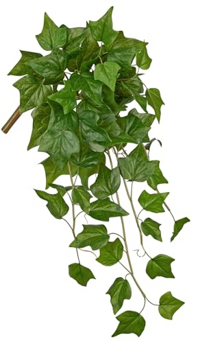 Briful Pianta artificiale sospesa edera, verde artificiale realistico, ca. 60 cm, pianta decorativa per parete, soggiorno, scaffale e interni
