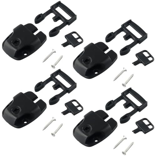 Kit Limpieza Piscina Set de Limpieza para Piscina Juego de 4 cierres de cubierta de bañera de hidromasaje rotos, kit de reparación con clip de bloqueo para correas de 1 pulgada de ancho y 26 mm