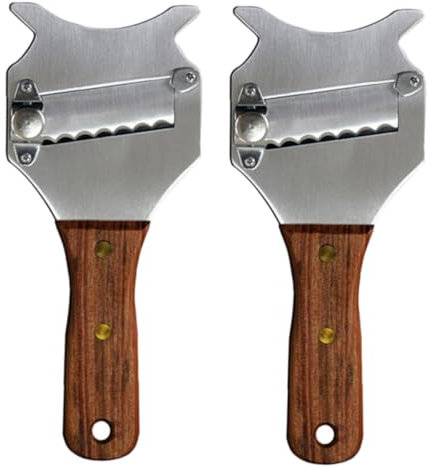 SOLUSTRE 2pezzi Affettatrice Per Formaggio e Grattugia in Acciaio Resistente Gadget Da Cucina Portatile Per Tartufi Aglio e Cioccolato Pratico e Duraturo