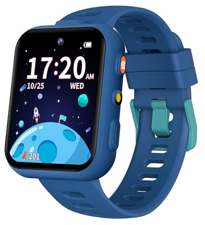 TICTIKY Smart Watch for Kids with 30 Puzzle Games, Dual Cameras, Kids Watches with Video/Music Player, Pedometer, Alarm Clock, Audiobooks, torch, Birthday Gifts Toys for kids Boys Girls 4-10