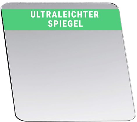 Falkenhorn Handspiegel – doppelseitiger, ultraflacher Acryl-Spiegel in quadratischer Form, ideal für Basteln, Kinder, Deko, DIY-Projekte, Geldbörse, Kosmetik und Unterwegs – 4,5 × 4,5 cm, 1 Stück