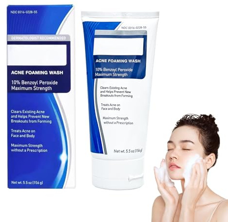 Acne Foaming Wash Akne Mousse nettoyante pour l'acné 156 g Mousse nettoyante douce pour le visage Mousse nettoyante des pores profonds pour le nettoyage du visage contre le maquillage, la saleté