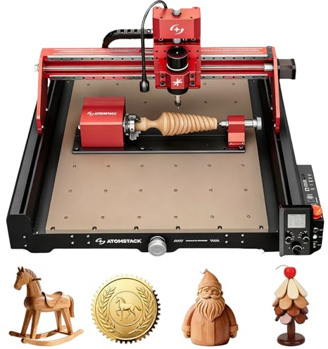 ATOMSTACK C4 Pro 200W La fraiseuse CNC est dotée d'un joint rotatif à quatre axes, combine le fraisage et la gravure CNC et offre une zone de travail de 420 × 420 mm