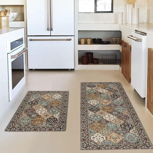 küchenteppich Künstlerische Muster Küchenläufer,Teppich Für küchenteppich waschbar rutschfest,fussmatte aussen 40x120