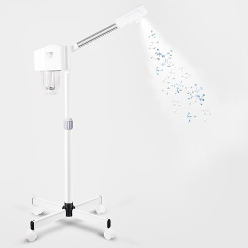 Professional Facial Steamer, Nano Ionic Hot Mist Spray, SPA & Salon (White)