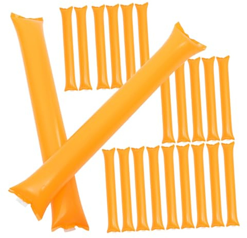 Toyvian 50 Palos Inflables para Animación Deportivos, Generadores de Ruido, Varitas para Hacer Ruido, Color Naranja, 50 Piezas para Fiestas y Eventos al Aire Libre