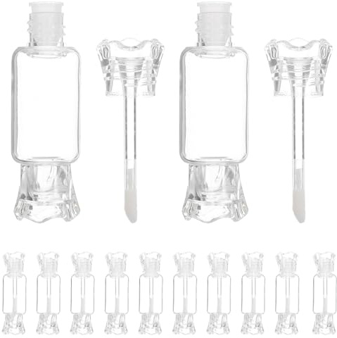 VINTORKY 12 Tubos de Brillo de Labios Transparentes Portátiles y de Plástico Envases Reutilizables para Gloss para para y Cosméticos
