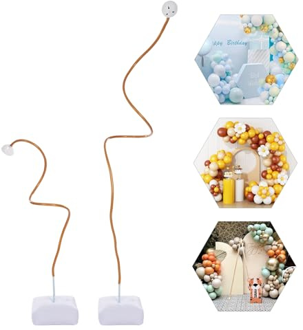 Ballongbåge-set med stativ, 1,5 m och 2,5 m, ballongbåge-ram med vattenvikt, sats för ballongbåge, inkl. handpump, ballonghållare och tillbehör för bröllop, födelsedag, babyshower och fest