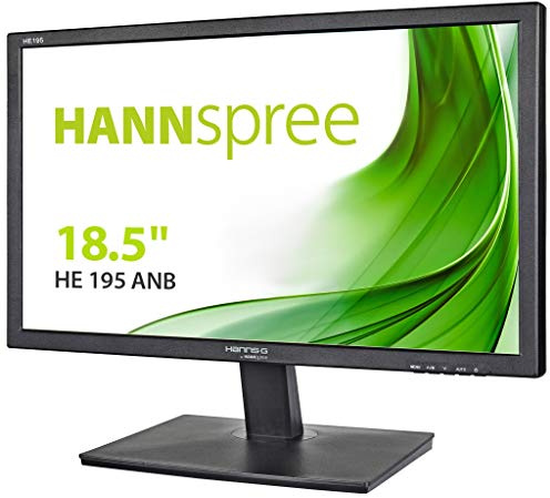 Hannspree HE195ANB 18.5-Inch Widescreen LED Monitor (1366 x 768, WXGA, VGA, 5 ms, 100 x 100 VESA) Black