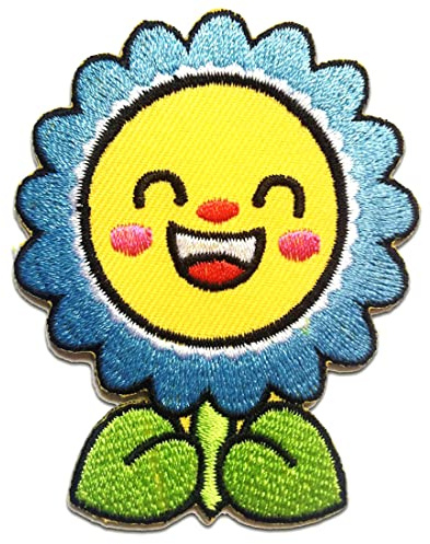 Catch the Patch Blume - (Größe: 6 x 7,4 cm) – Aufbügler & Applikationen in verschiedenen Größen – Ideal für Kleidung, Schulranzen, Jeans & Rucksäcke