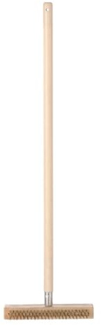 HENDI Brosse de nettoyage pour four à pizza, grattoir en acier, manche amovible, 930x260mm, acier inoxydable et bois
