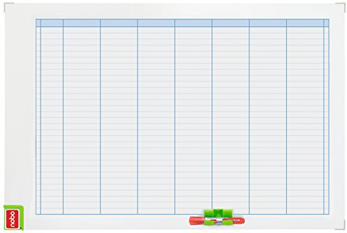 Nobo Performance Weekly Planning Board Grid Layout with Magnetic and Drywipe Functionality - 900 x 600 mm