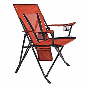 Kijaro XXL Dual Lock Portable Camping Chair - Supports Up To 400lbs - Versatile Folding Chair for Outdoors, Sports, Lawn & More - Victoria Desert Orange