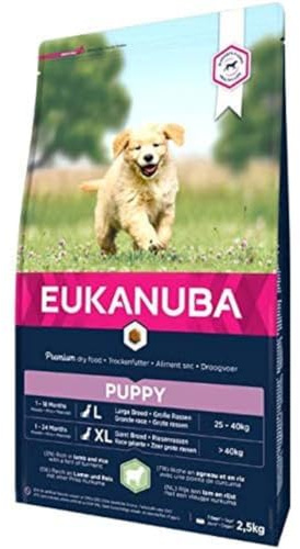 EUKANUBA Cibo per cuccioli con agnello e riso per razze di taglia grande - alimento secco per cani giovani, 2,5 kg
