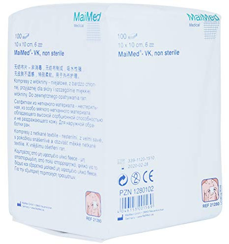 Vlieskompressen MaiMed VK unsteril 6-fach verschiedene Größen, Größen_1:10 x 10 cm
