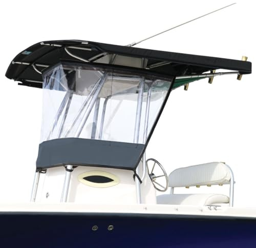 Oceansouth Universal T-TOP Enclosure, Spray Shield, Clear, Spray Curtain, for Consoles up to 27½''