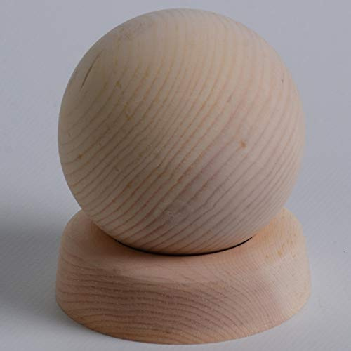 naturpur 24.de Zirbenkugel mit Ablageteller 70-80 mm (75, Holz)