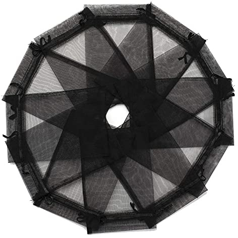 Steowsey 100 STÜCKE Schwarze Organza Geschenk TüTen 9 X 12 cm, Gittergewebe Hochzeits Bevorzugungs TüTen mit Kordelzug für Schmuck, Schminke, SüßIgkeiten, Babyparty