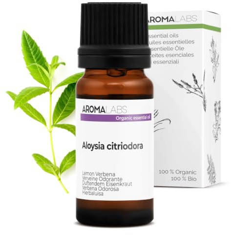 Verveine Odorante BIO (Aloysia citriodora) - 10 mL - Huile Essentielle Chémotypée et Certifiée AB - Aroma Labs - Made in France